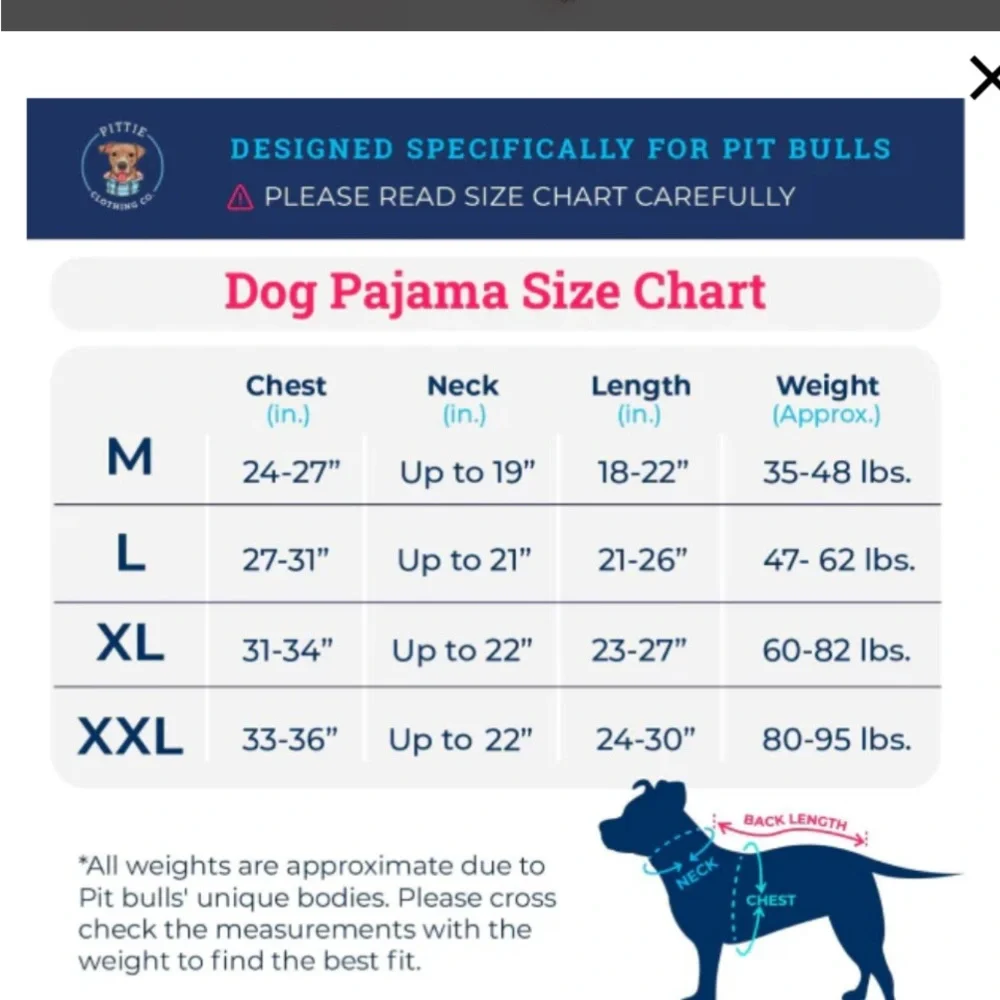 Dog pajamas XXL